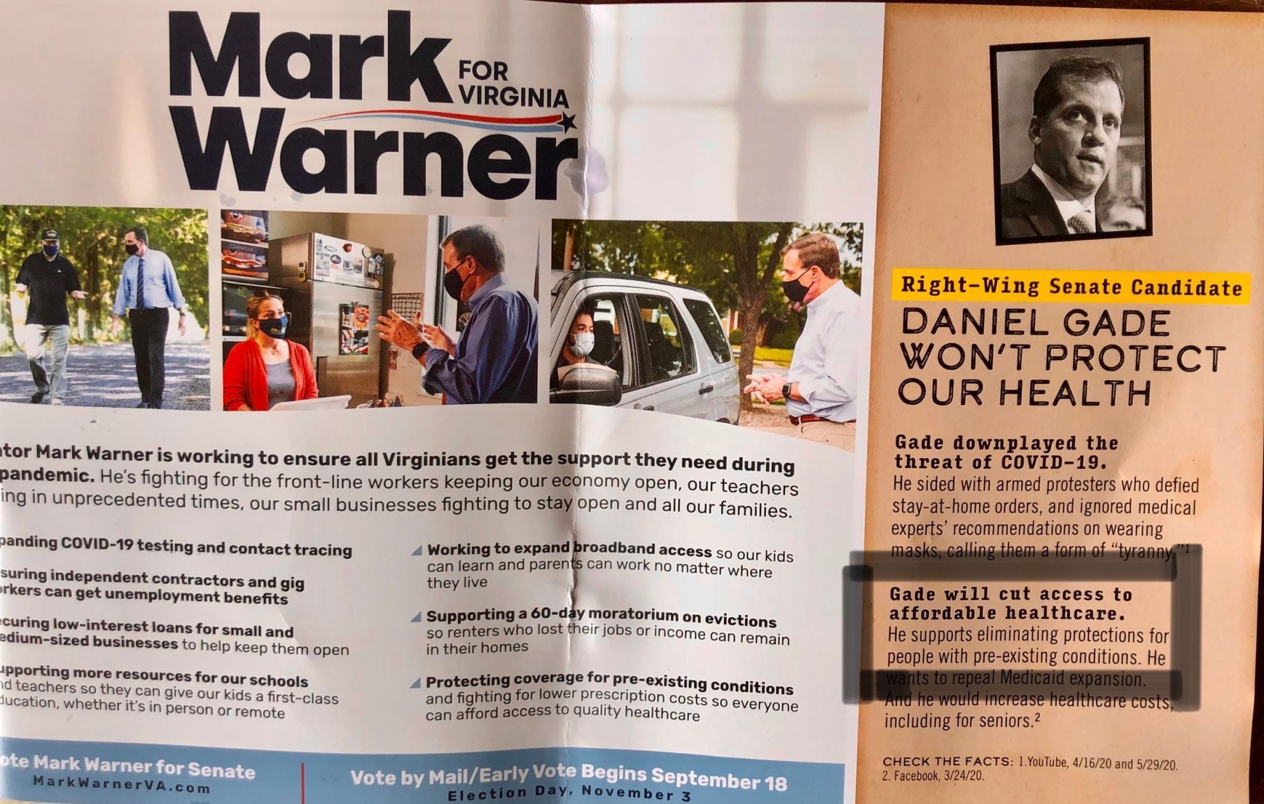 Mark Warner mailer